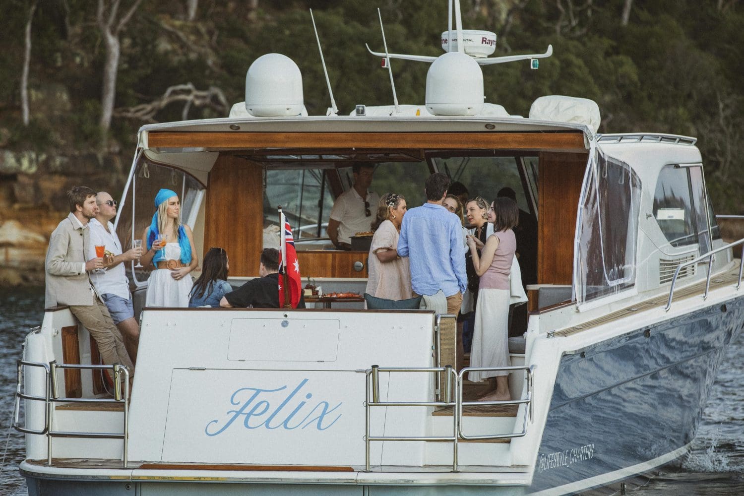 Lifestyle Charters_FELIX_Caters for all occassions Hire Privacy Boat Sydney
